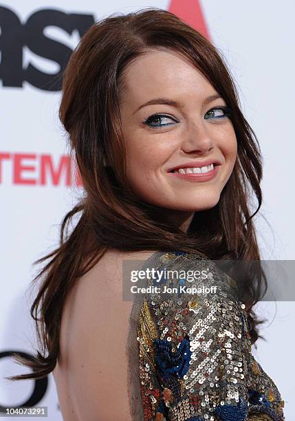 Actress Emma Stone arrives at the Los Angeles Premiere "Easy A" at Grauman's Chinese Theatre on September 13, 2010 in Hollywood, California.