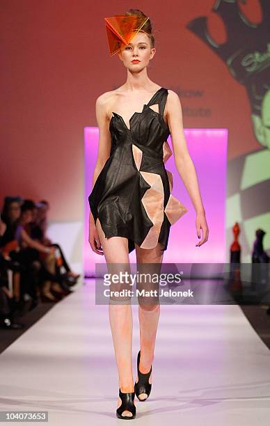Model showcases designs by Kasia Kolikow during the Student Runway show as part of Perth Fashion Week 2010 at Fashion Paramount on September 13, 2010...