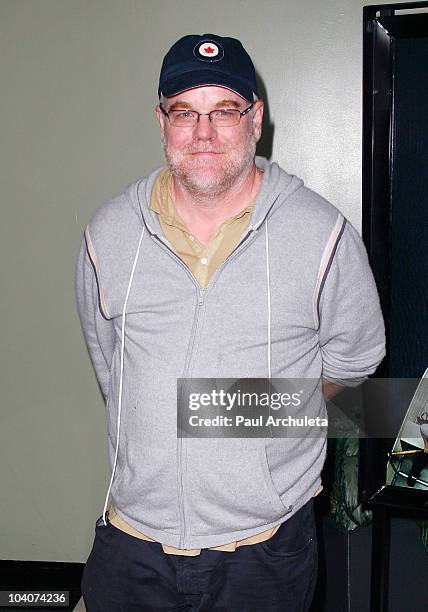Actor Philip Seymour Hoffman arrives at the "Jack Goes Boating" Los Angeles premiere at the Landmark Theater on September 13, 2010 in Los Angeles,...