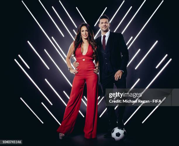 Michael Ballack and Natacha Tannous are pictured inside the photo booth prior to The Best FIFA Football Awards at Royal Festival Hall on September...