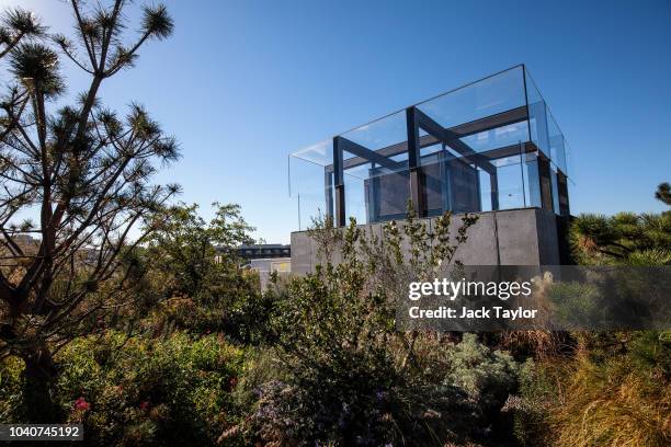 Roof garden sits on top of the Royal Institute of British Architects award-winning 15 Clerkenwell Close in Islington on September 26, 2018 in London,...