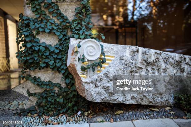 Section of the Royal Institute of British Architects award-winning 15 Clerkenwell Close is pictured in Islington on September 26, 2018 in London,...