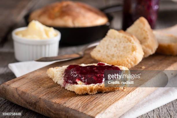 cast iron bread - jam stock pictures, royalty-free photos & images