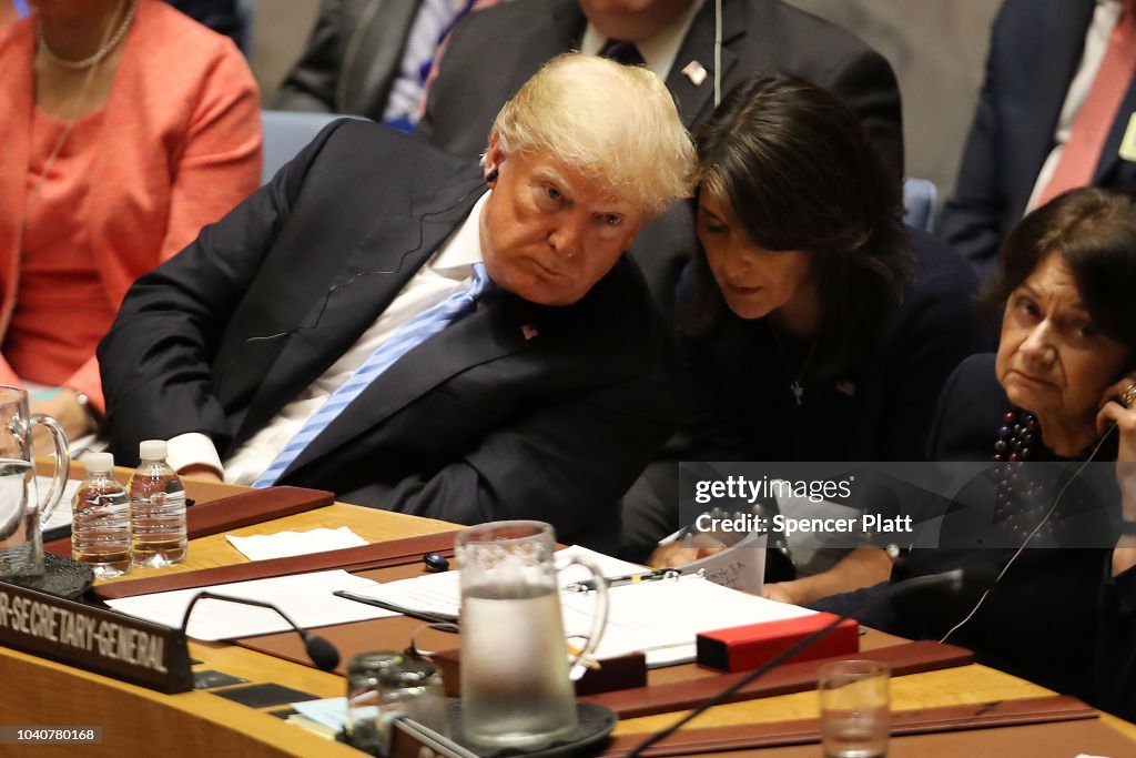 President Donald Trump Chairs UN Security Council Meeting On Iran