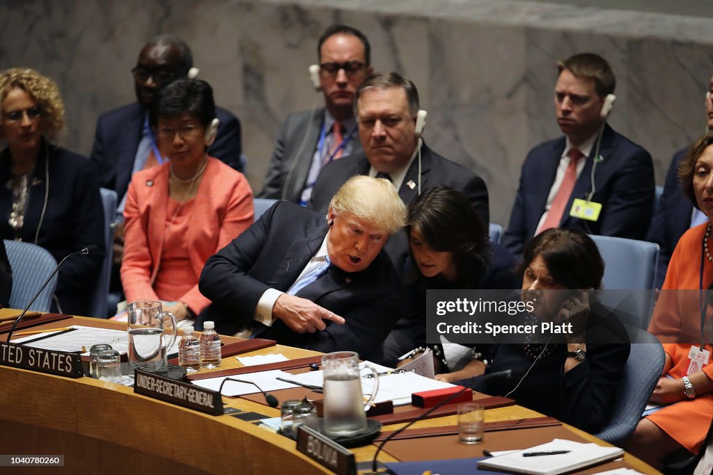 President Donald Trump Chairs UN Security Council Meeting On Iran