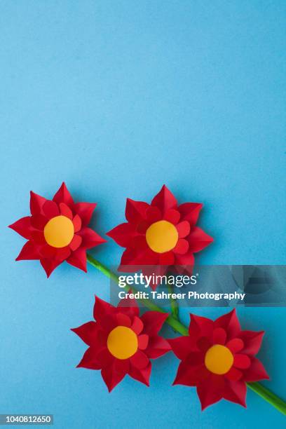 colorful flower  paper origami - paper flower stock pictures, royalty-free photos & images