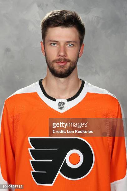 Ivan Fedotov of the Philadelphia Flyers poses for his official headshot for the 2018-2019 season on June 28, 2018 at the Virtua Flyers Skate Zone in...