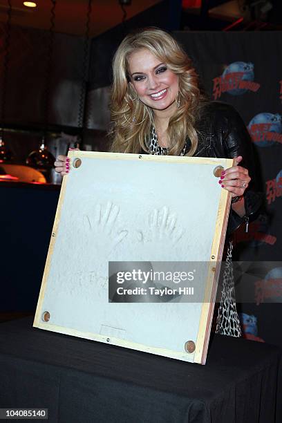 Tiffany Thornton promotes her role on the Disney Channel's "Sonny With A Chance" at Planet Hollywood Times Square on September 13, 2010 in New York...