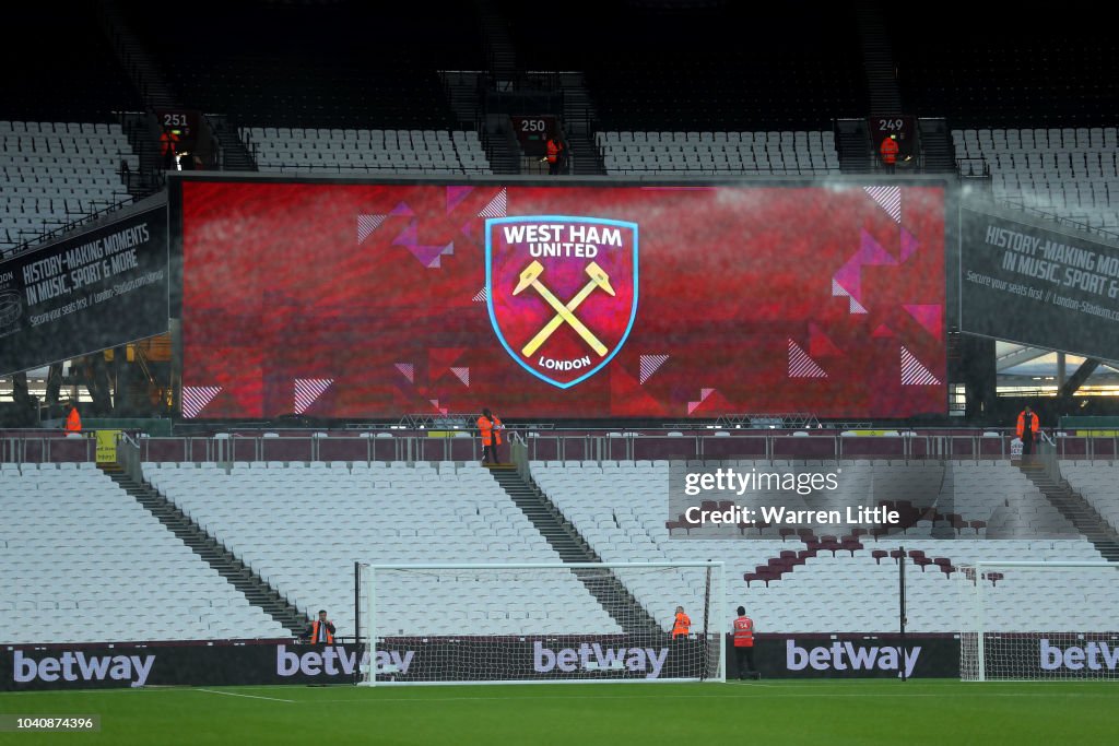 West Ham United v Macclesfield Town - Carabao Cup Third Round