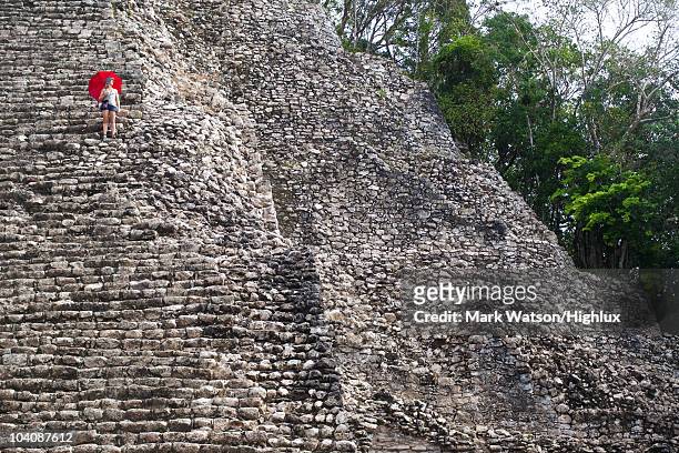 mayan ruins, coba, mexico. - coba stock-fotos und bilder
