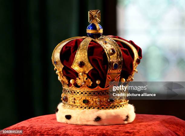 The Hanoverian royal crown is pictured at Marienburg Castle near Pattensen, Germany, 11 April 2014. Hereditary Prince Ernst August of Hanover...