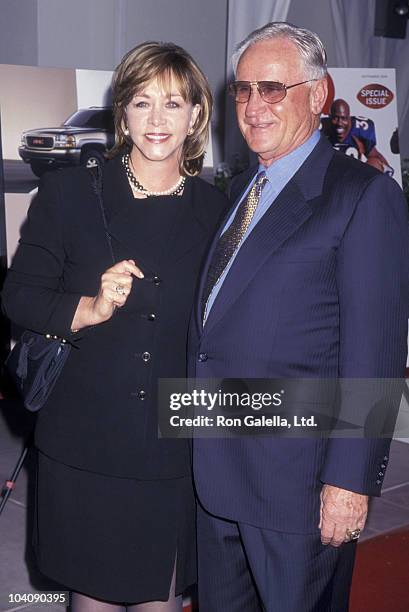 Actor Don Shula and wife Mary Anne Stephens attend Men For The Cure Benefit Gala on September 9, 1999 at Eurochow Restaurant in Westwood, California.