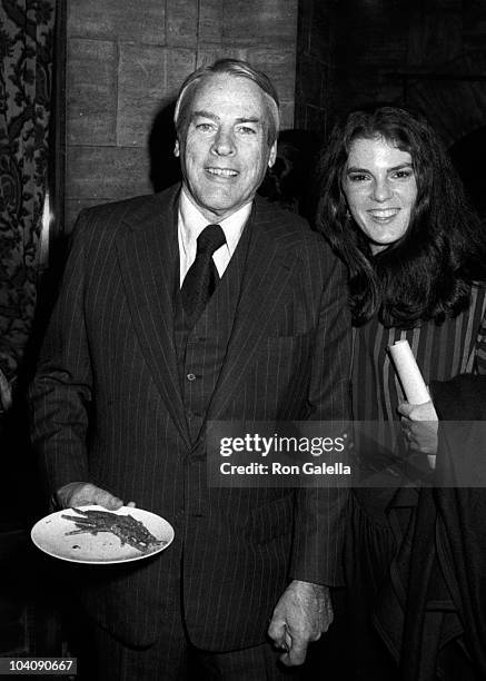 Actor Kevin McCarthy and wife Kate Crane attend 500th Show Party for Hour Magazine on February 8, 1983 at Lucille Mead Lamb in Hollywood, California.