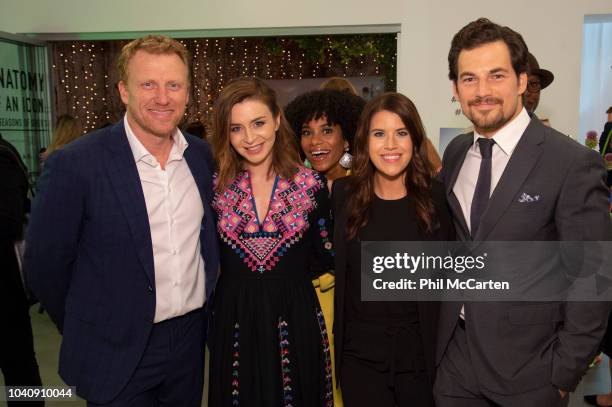 The cast and executive producers of Walt Disney Television via Getty Images's "Grey's Anatomy" celebrate the record-breaking 15th season at the...