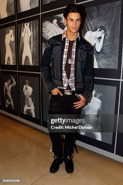 Baptiste Giabiconi attends the Karl Lagerfeld Exhibition Launch at Maison Europeenne de la Photographie on September 14, 2010 in Paris, France.