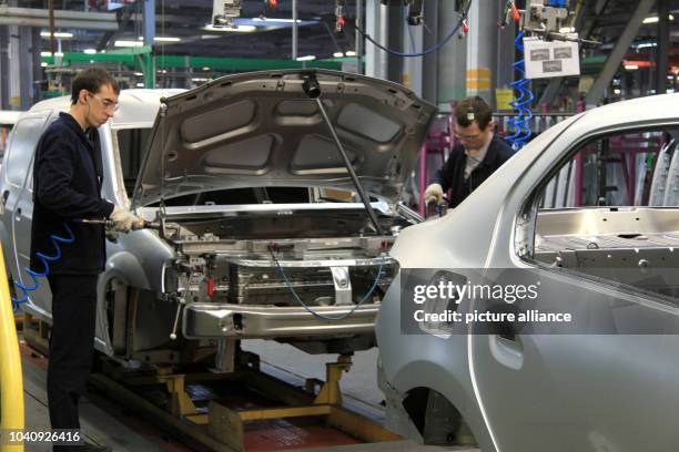 The Lada production line in the Russian car manufacturer AvtoVaz's factory in the industrial city of Tolyatti roughly 1,000 kilometers east of Moscow...