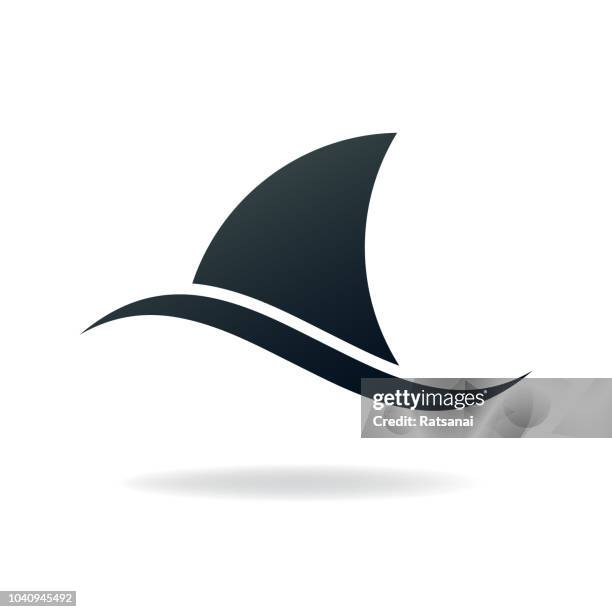 haifischflosse - flosse stock-grafiken, -clipart, -cartoons und -symbole