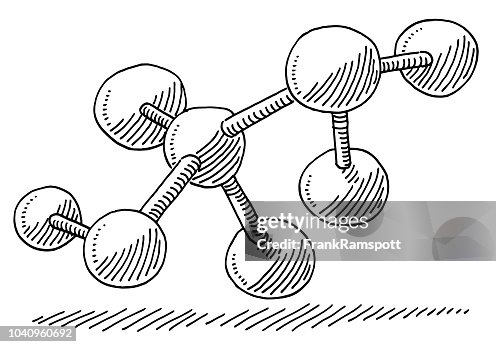 Molécula Química Símbolo Dibujo Ilustración de stock - Getty Images