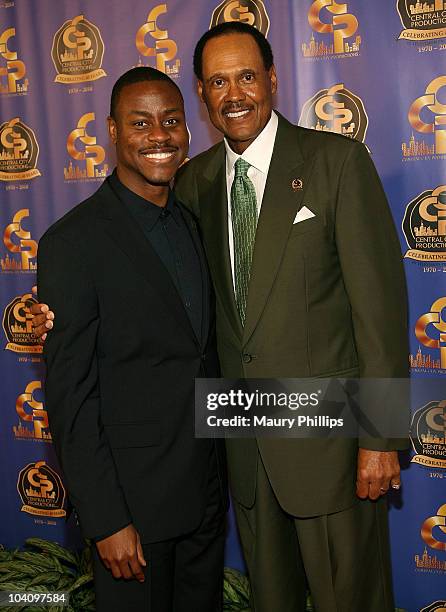 Pastor Charles Jenkins and Don Jackson CEO of Central City Productions arrive at the 40th Anniversary Gala for Chicago's Central City Productions at...