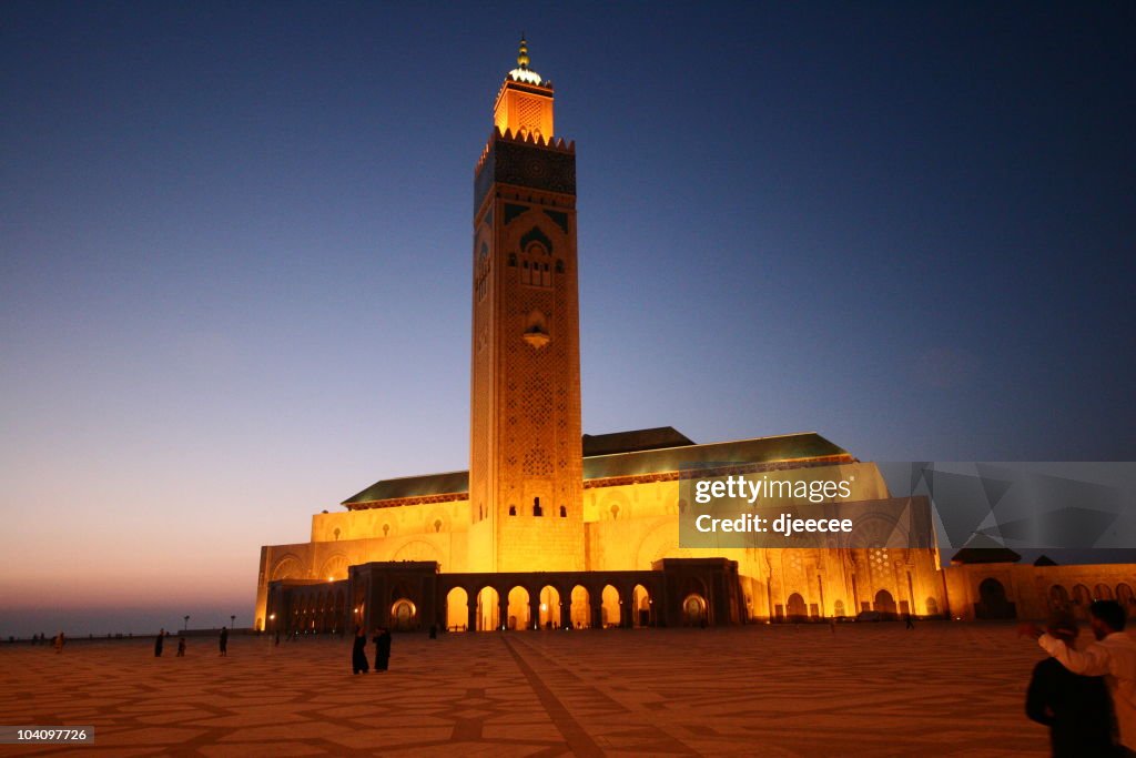 Casablanca grand mosque at night #1