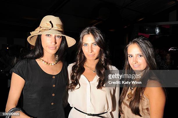 Lauren Rae Levy, Maya Zaken and Kelli Brooke Tomashoff attend Mercedes-Benz Fashion Week at Lincoln Center on September 14, 2010 in New York City.