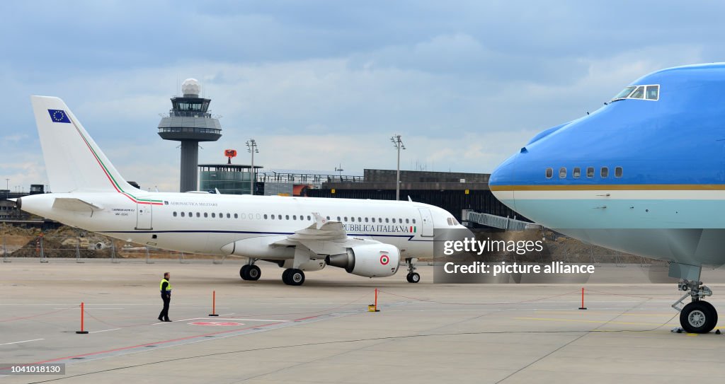 Arrival of Matteo Renzi in Hanover