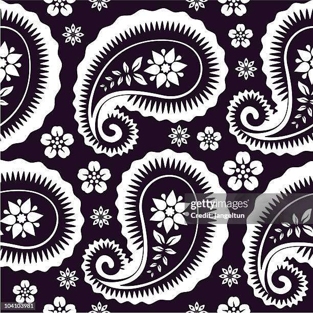 ilustraciones, imágenes clip art, dibujos animados e iconos de stock de paisley (continuo - cachemira
