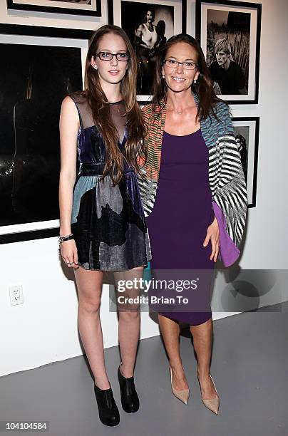 Diane Lane and her daughter Eleanor Jasmine Lambert attend a private reception and dinner for "Greg Gorman: A Distinctive Vision 1970-2010" at...