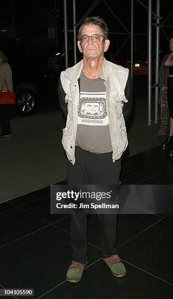 Musical artist Lou Reed attends the Cinema Society and BlackBerry Torch screening of "You Will Meet a Tall Dark Stranger" at MOMA on September 14,...