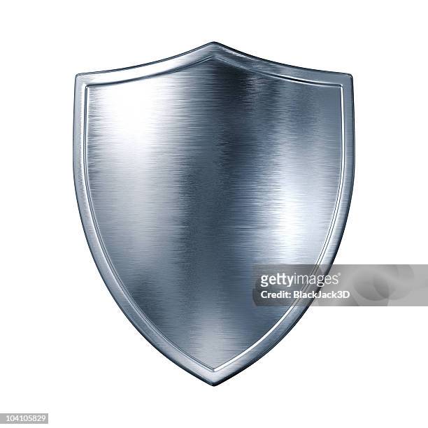 silver shield - shield stock pictures, royalty-free photos & images