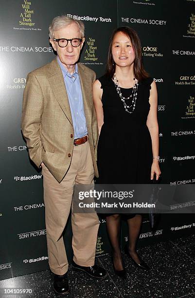 Director Woody Allen and Soon-Yi Previn attend the Cinema Society and BlackBerry Torch screening of "You Will Meet a Tall Dark Stranger" at MOMA on...