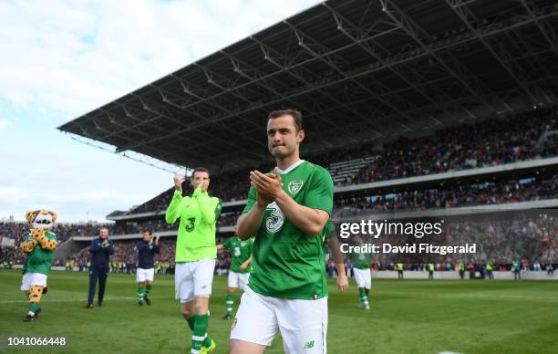 Cork , Ireland - 25 September 2018; Shaun Maloney of Republic of Ireland & Celtic Legends following the Liam Miller Memorial match between Manchester...