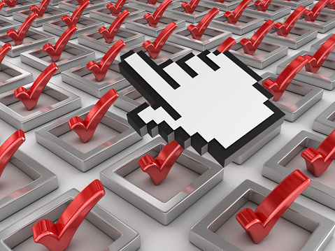 3D Check Boxes with Computer Cursor - 3D Rendering 이미지 (1041087326 ...