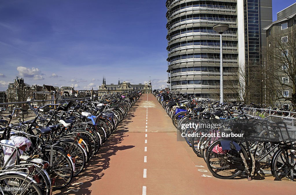 Bikes parked at Central Station, Amsterdam