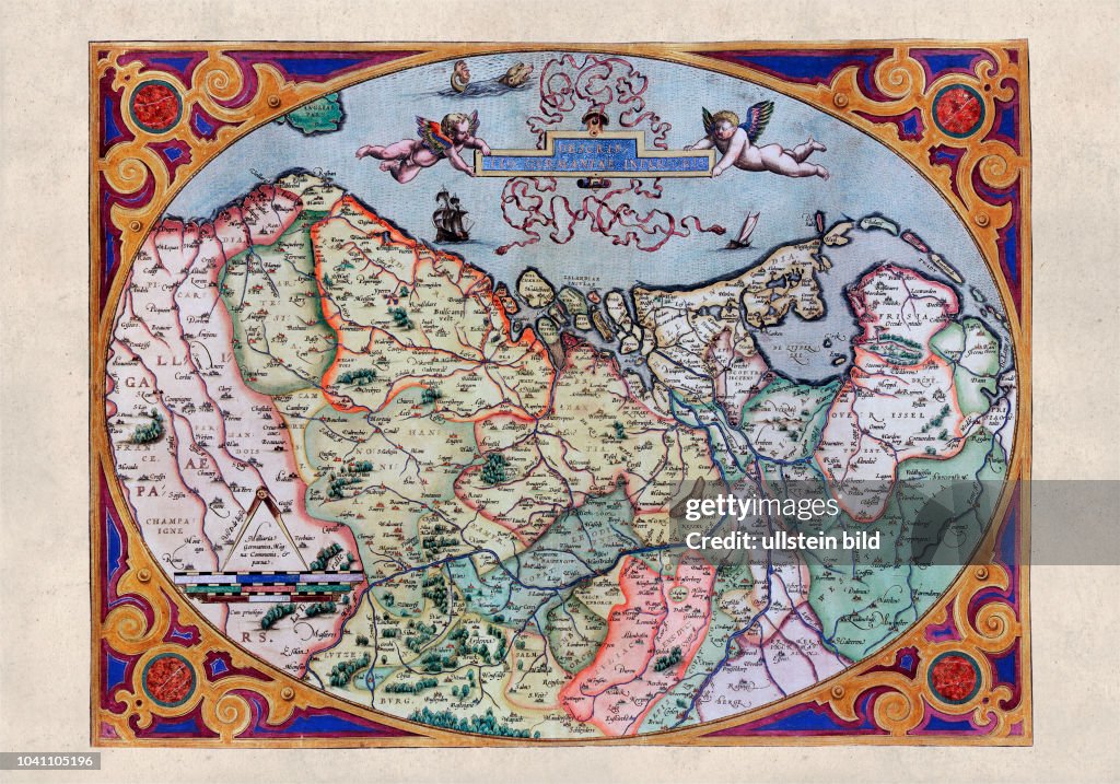 Aus: Theatrum Orbis Terrarum, Antwerpen 1570. Das Kartenwerk von Ortelius gilt als der erste moderne und zugleich auch kommerziell erfolgreiche Atlas.