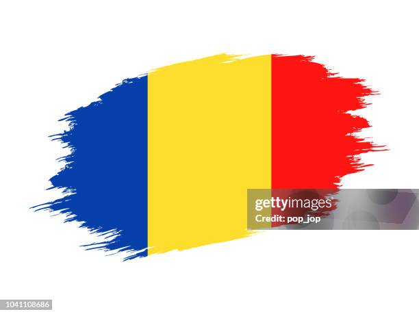 romania - grunge flag vector flat icon - bucharest stock illustrations