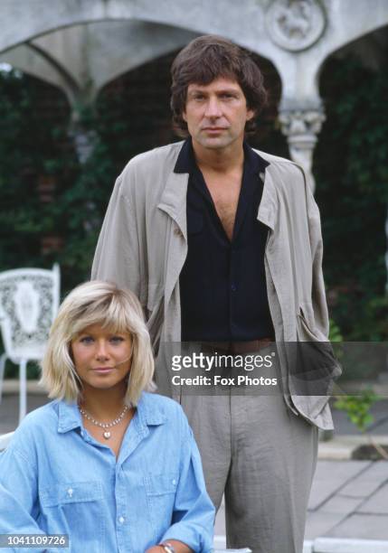 South African actress Glynis Barber with American actor Michael Brandon, 1985. They are set to co-star in the British television series 'Dempsey and...