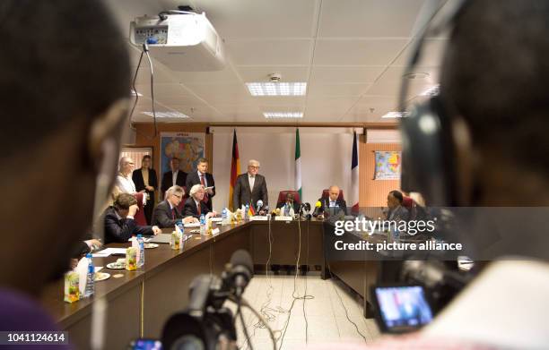 The Nigerian Foreign Minister Aminu Baschir Wali , German Foreign Minister Frank-Walter Steinmeier , and French Foreign Minister Laurent Fabius at a...