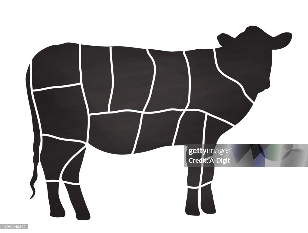 Rindfleisch Metzger schneidet