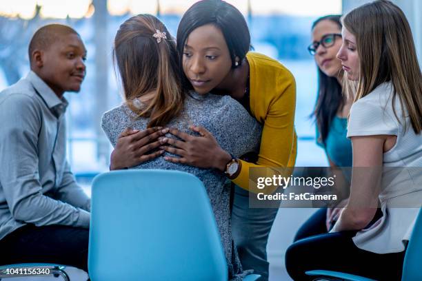 541 Women Hugging In Group Therapy Session Stock Photos, High-Res ...
