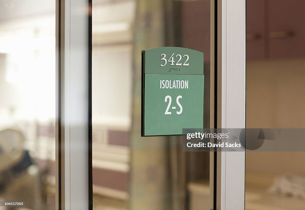 Isolution Sign Isolation Hospital Room Door Sign High-Res Stock Photo - Getty Images