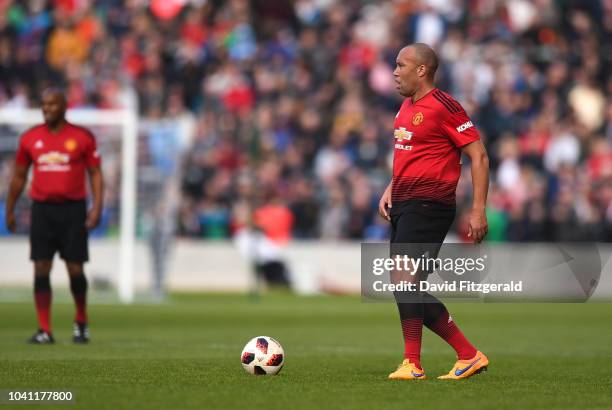 Cork , Ireland - 25 September 2018; Mikael Silvestre of Manchester United Legends during the Liam Miller Memorial match between Manchester United...