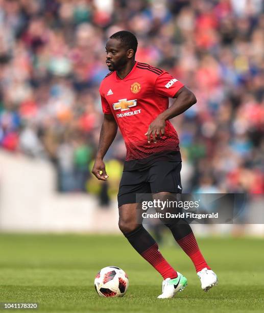 Cork , Ireland - 25 September 2018; Louis Saha of Manchester United Legends during the Liam Miller Memorial match between Manchester United Legends...