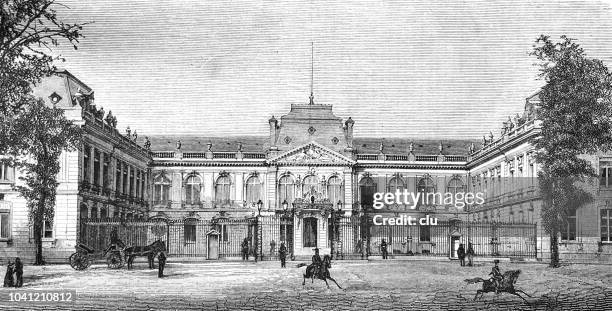 prefecture building in versailles - versailles stock illustrations