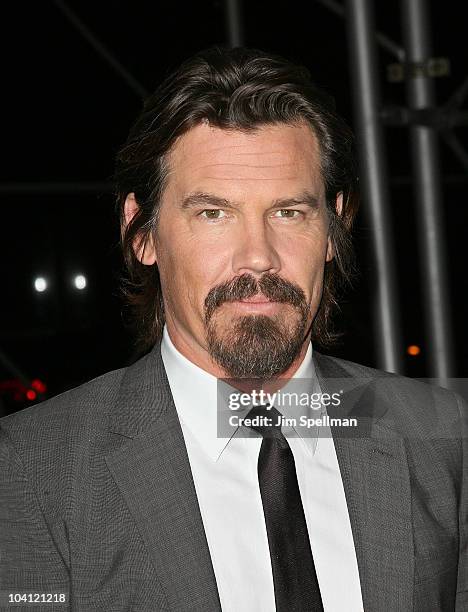 Actor Josh Brolin attends the Cinema Society and BlackBerry Torch screening of "You Will Meet a Tall Dark Stranger" at MOMA on September 14, 2010 in...