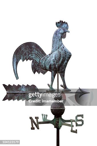 Antica banderuola danese a forma di galletto su | banderuola Antica banderuola danese a forma di galletto su | banderuola
