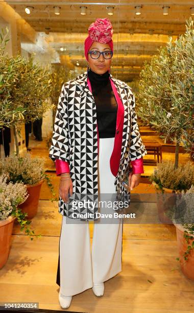 Yassmin Abdel-Magied attends the celebration for the opening of the Goop London pop-up, hosted by Elise Loehnen and Jasmine Hemsley on September 26,...