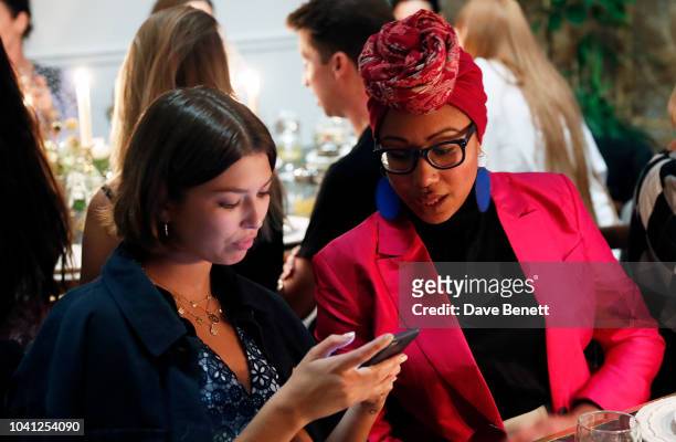 Danielle Copperman and Yassmin Abdel-Magied attend the celebration for the opening of the Goop London pop-up, hosted by Elise Loehnen and Jasmine...