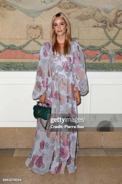 Charlotte Groeneveld attends the Rochas show as part of the Paris Fashion Week Womenswear Spring/Summer 2019 on September 26, 2018 in Paris, France.