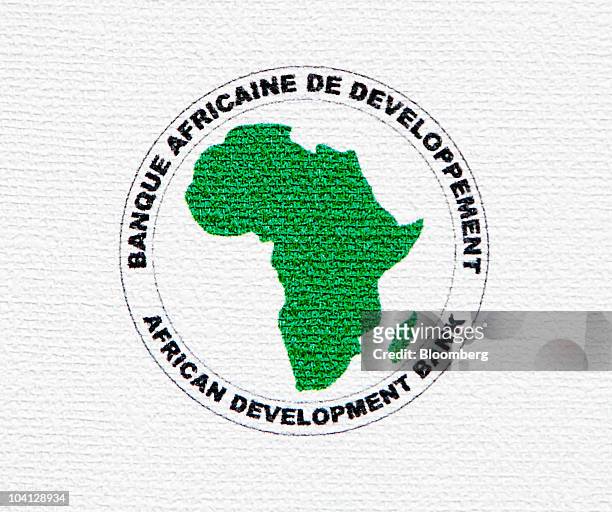The logo of the African Development Bank is displayed during the 21st World Energy Congress in Montreal, Quebec, Canada, on Wednesday, Sept. 15,...